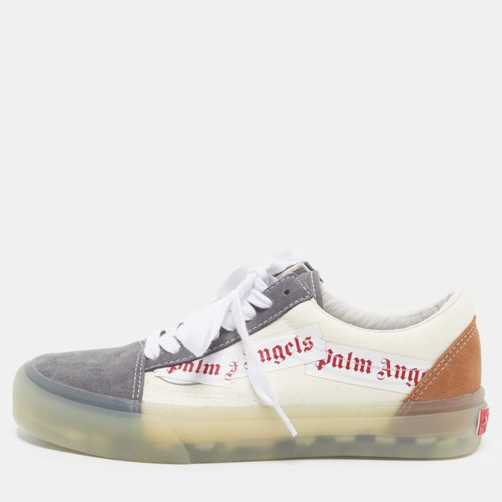 Palm Angels X Vans Old Skool Vlt Lx Pewter Size 40.5 Multicolor Suede And